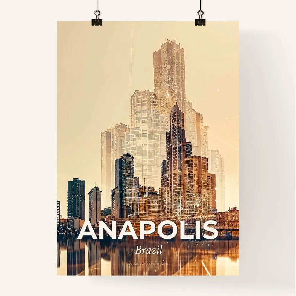 Anapolis Cityscape Sparks in the Night Poster