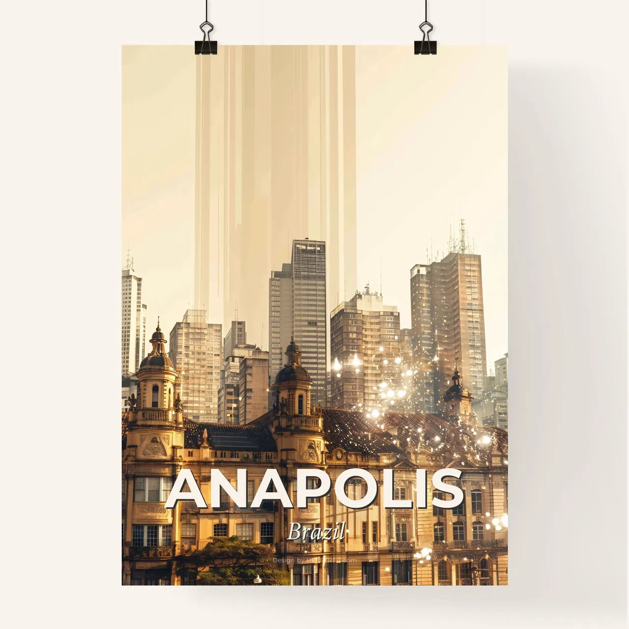 Anapolis Skyline Double Exposure Poster Art Poster