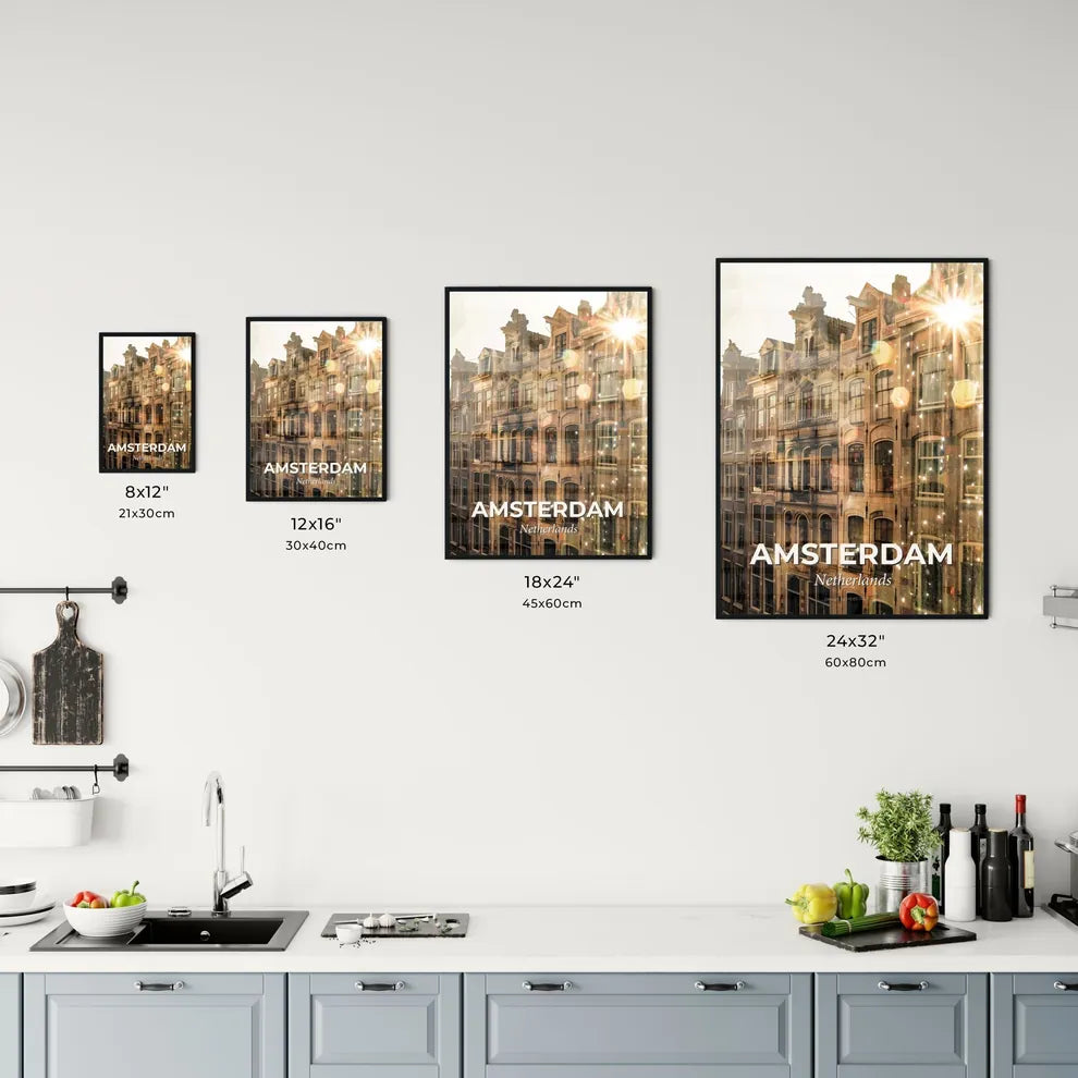 Amsterdam Skyline in Double Exposure Office Art