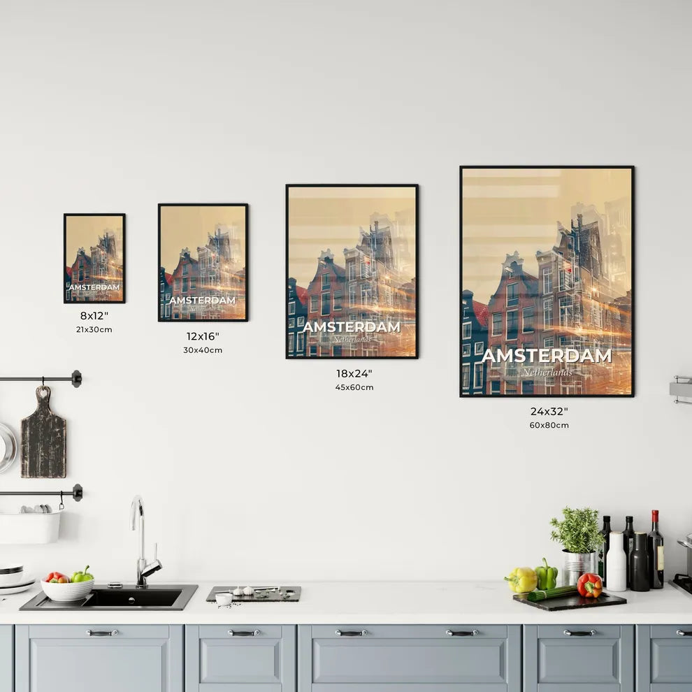 Amsterdam Skyline Composite Art Poster Office Art