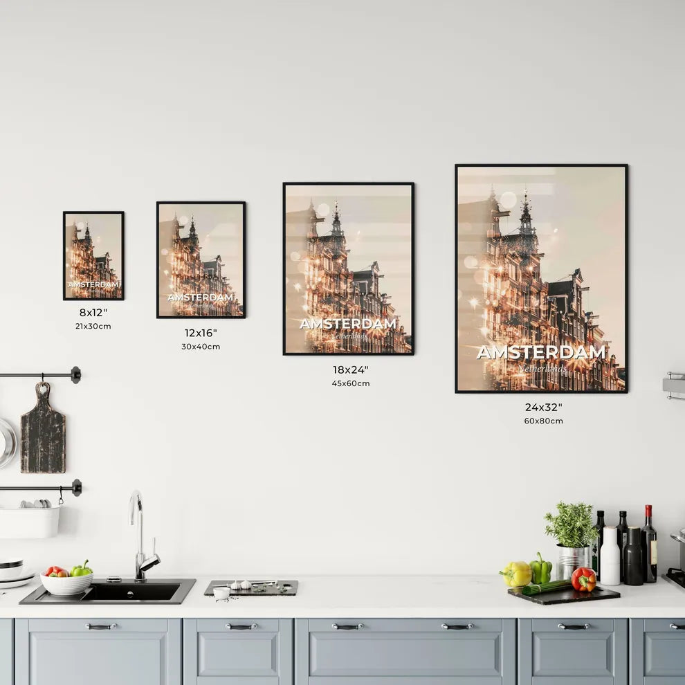 Amsterdam Skyline: Double Exposure City Art Office Art