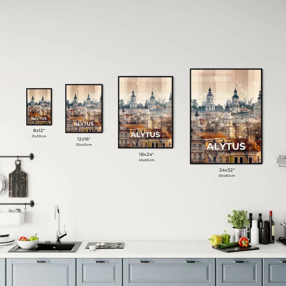 Alytus Cityscape Double Exposure Art Office Art
