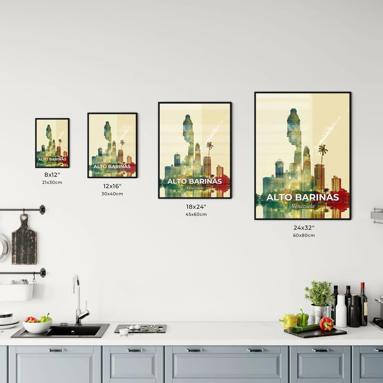 Alto Barinas: Double Exposure Skyline Artwork Office Art