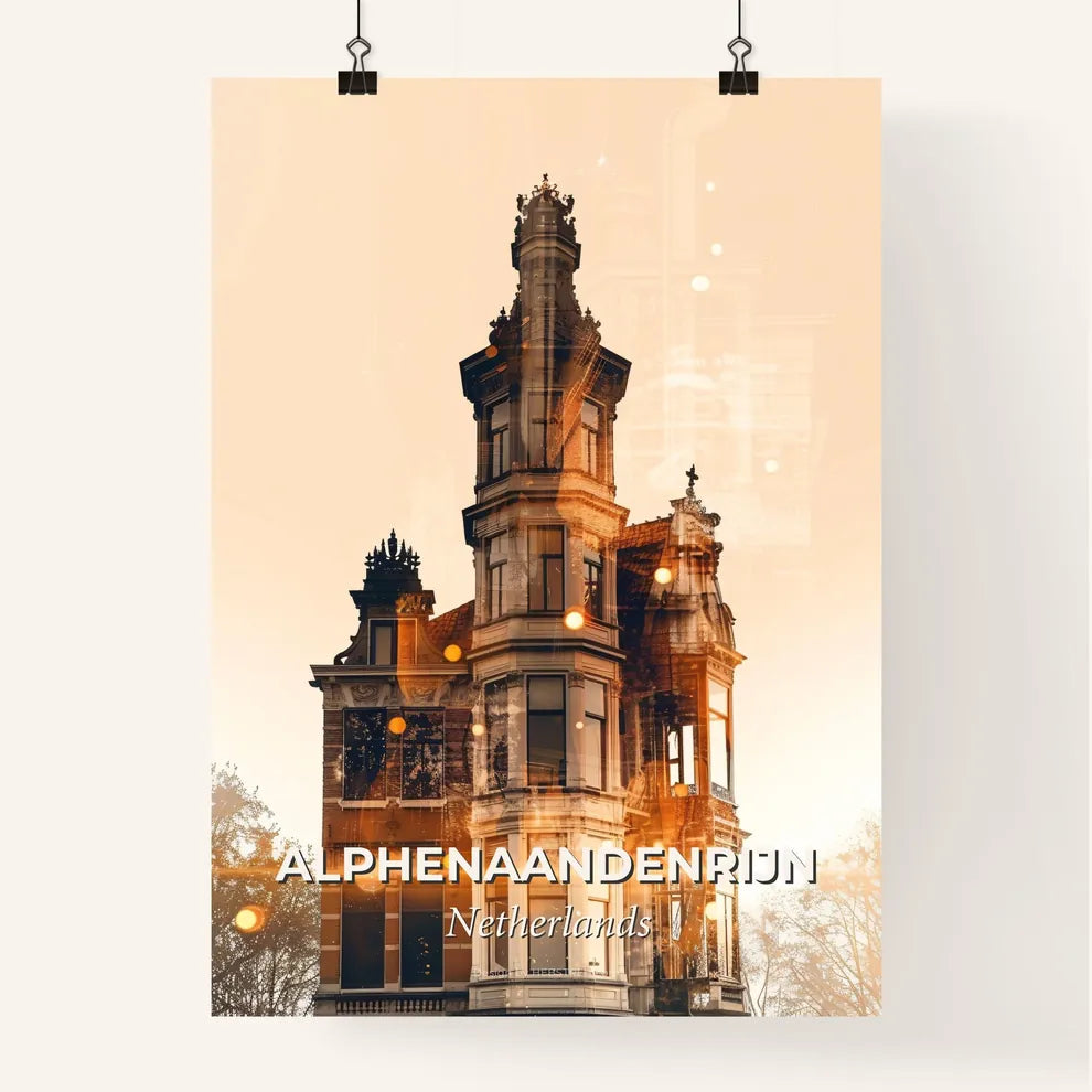 Alphen aan den Rijn Skyline Sparks City Icon Art Poster