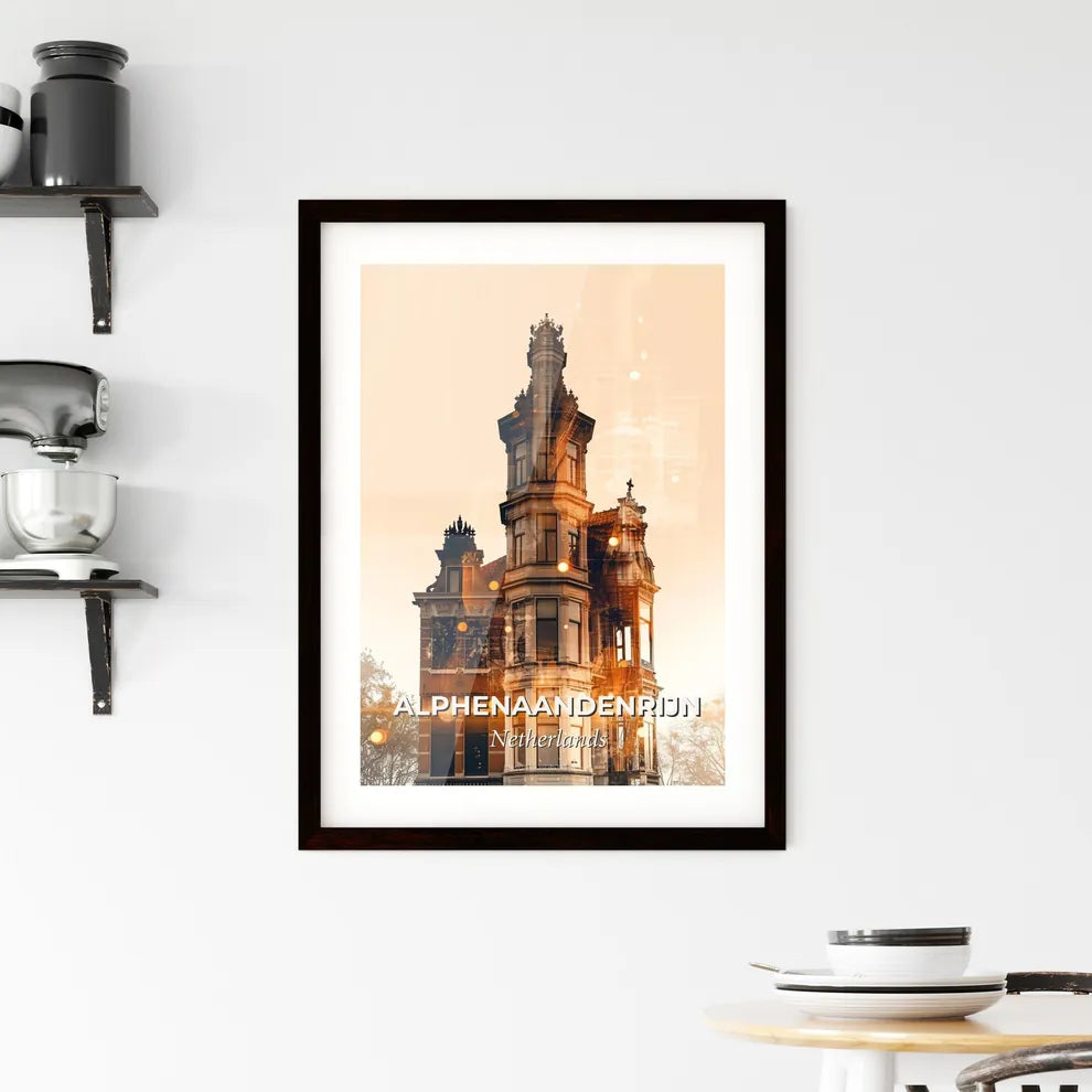 Alphen aan den Rijn Skyline Sparks City Icon Art Framed Print