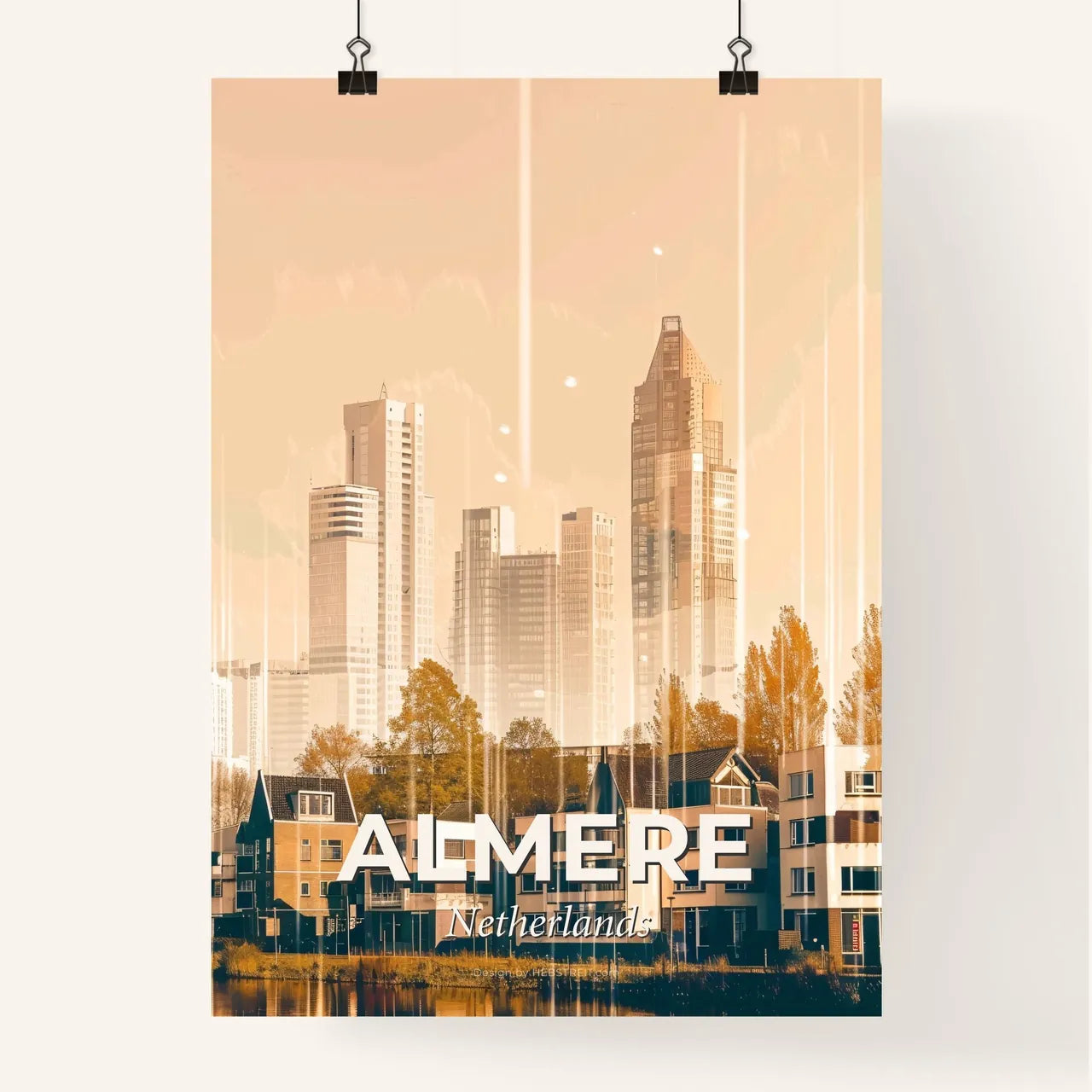 Almere Skyline Composite Art Print Poster