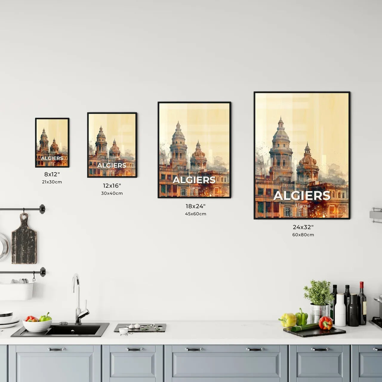 Algiers Skyline Composite Art Poster Office Art