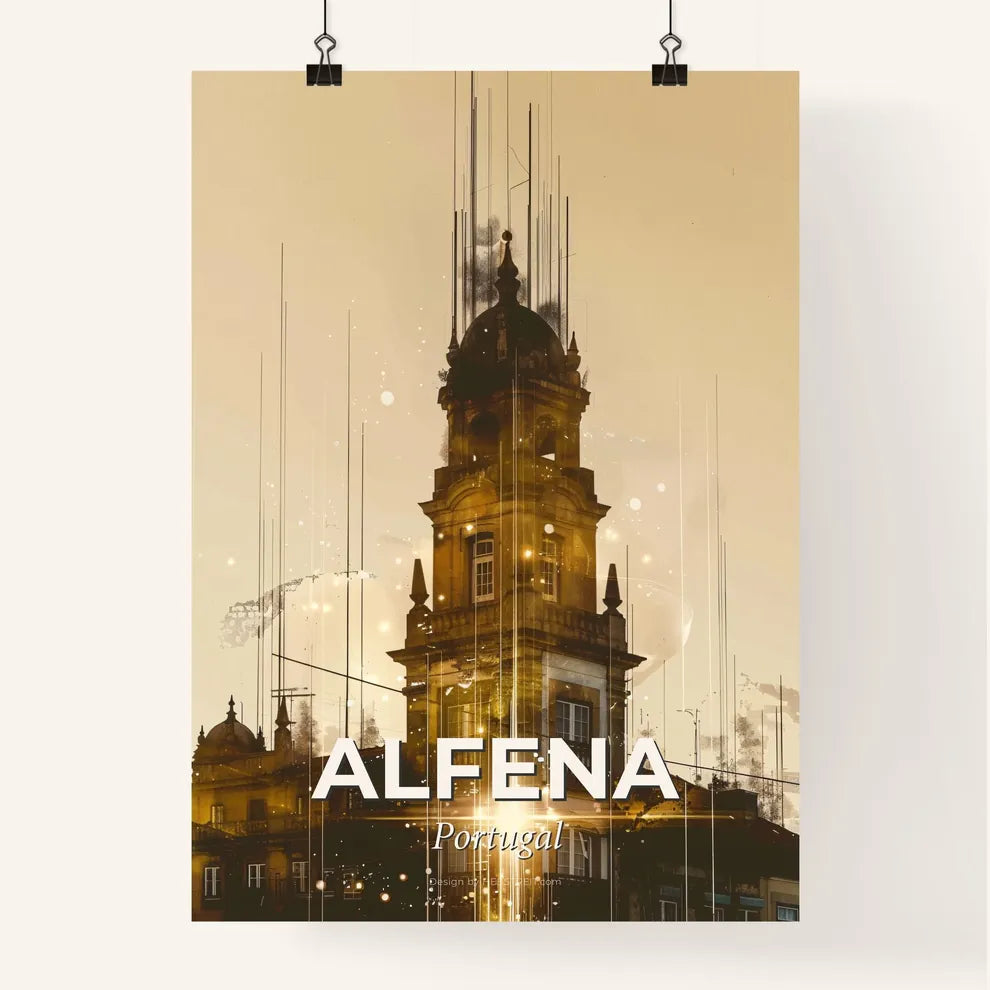 Alfena City Skyline Double Exposure Poster Art Poster