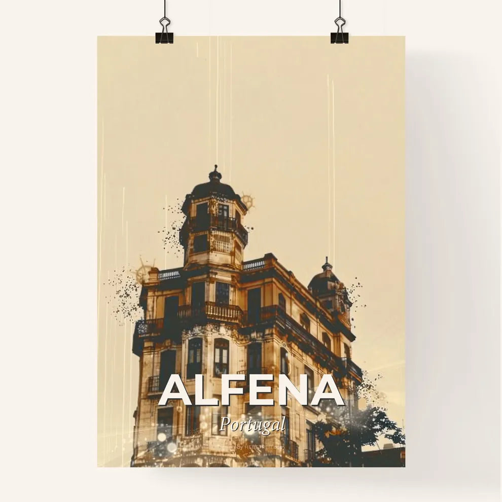 Alfena Skyline Double Exposure Art Poster Poster