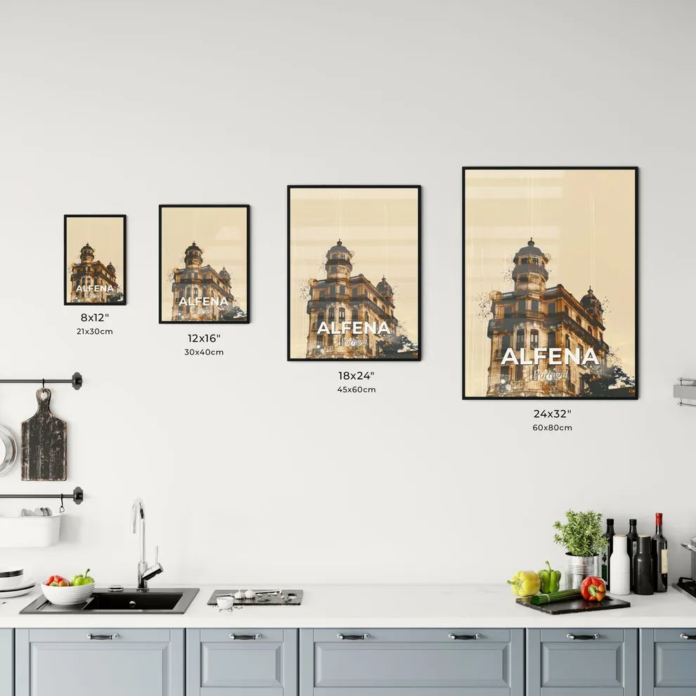 Alfena Skyline Double Exposure Art Poster Office Art