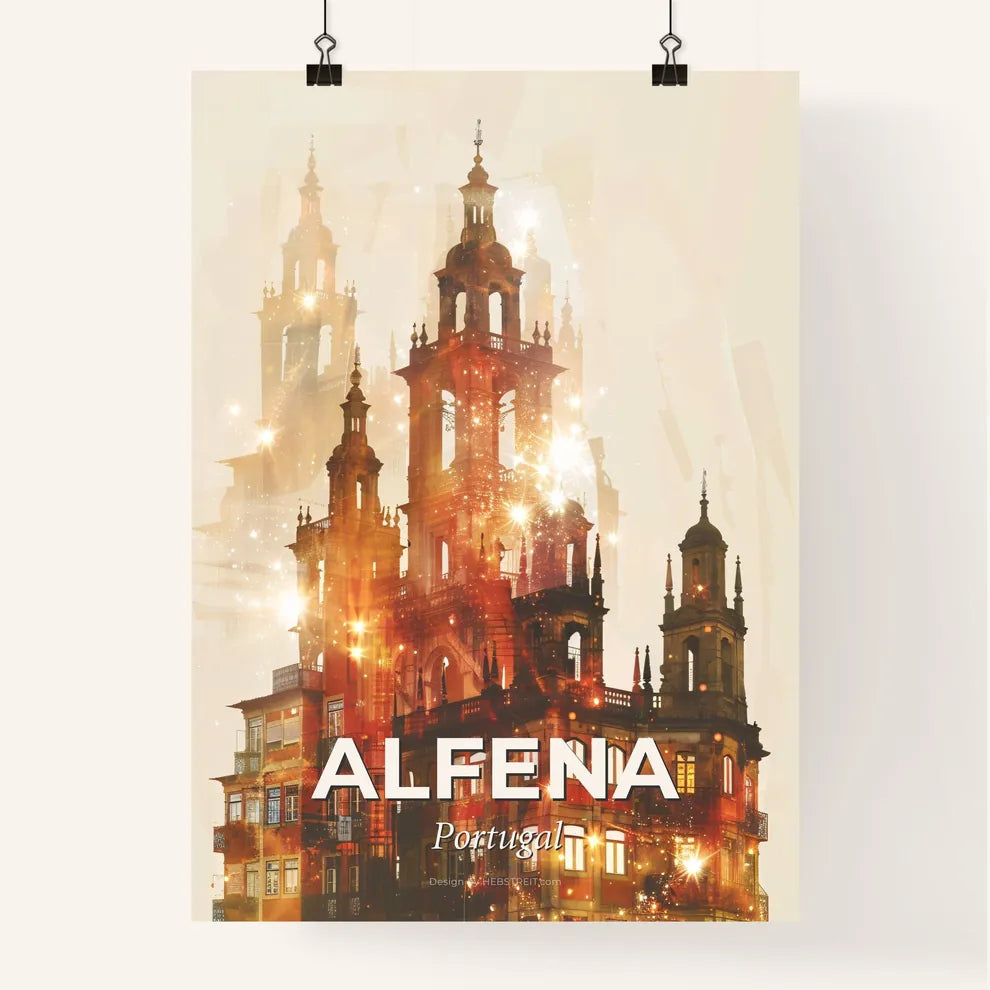 Alfena Skyline Double Exposure Poster Art Poster