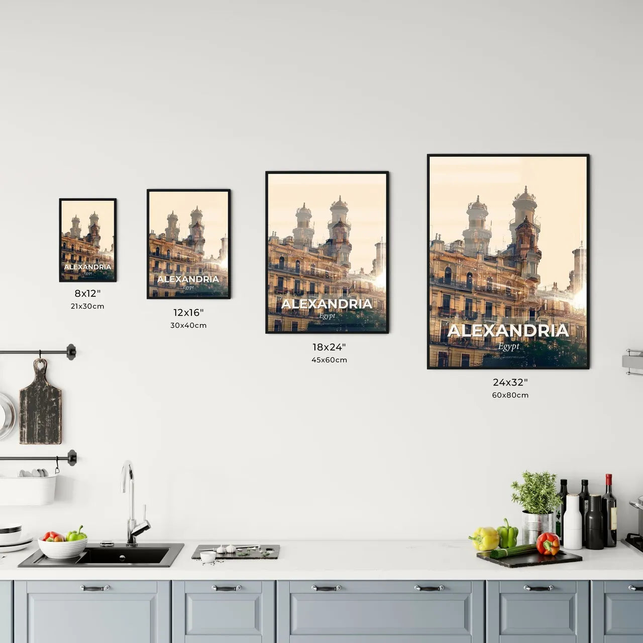 Alexandria Skyline Double Exposure Art Office Art