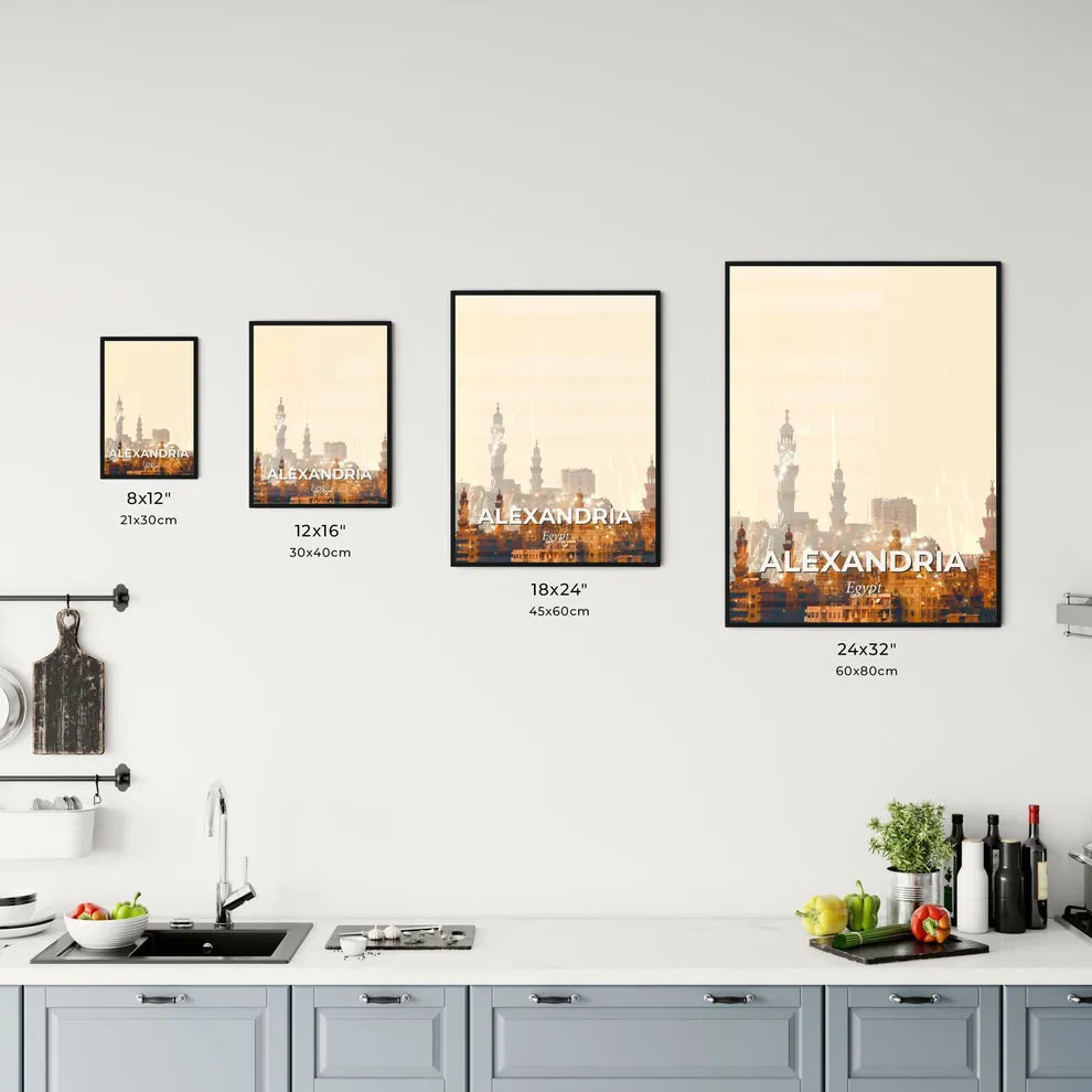 Alexandria Skyline Double Exposure Poster Art Office Art