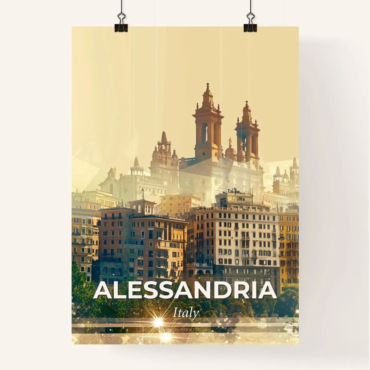 Alessandria Symphony: An Artistic Tapestry of City Icons Poster