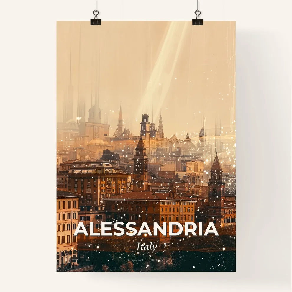 Alessandria Revisited: Skyline Splendors in Double Exposure Poster
