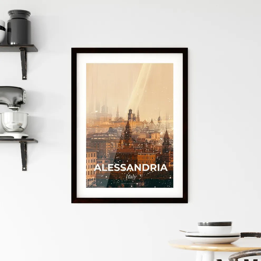 Alessandria Revisited: Skyline Splendors in Double Exposure Framed Print