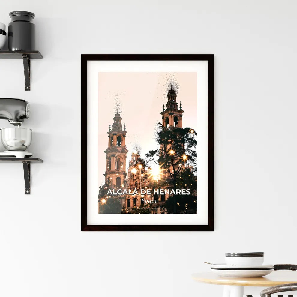 Alcala de Henares Skyline Art Cityscape Framed Print
