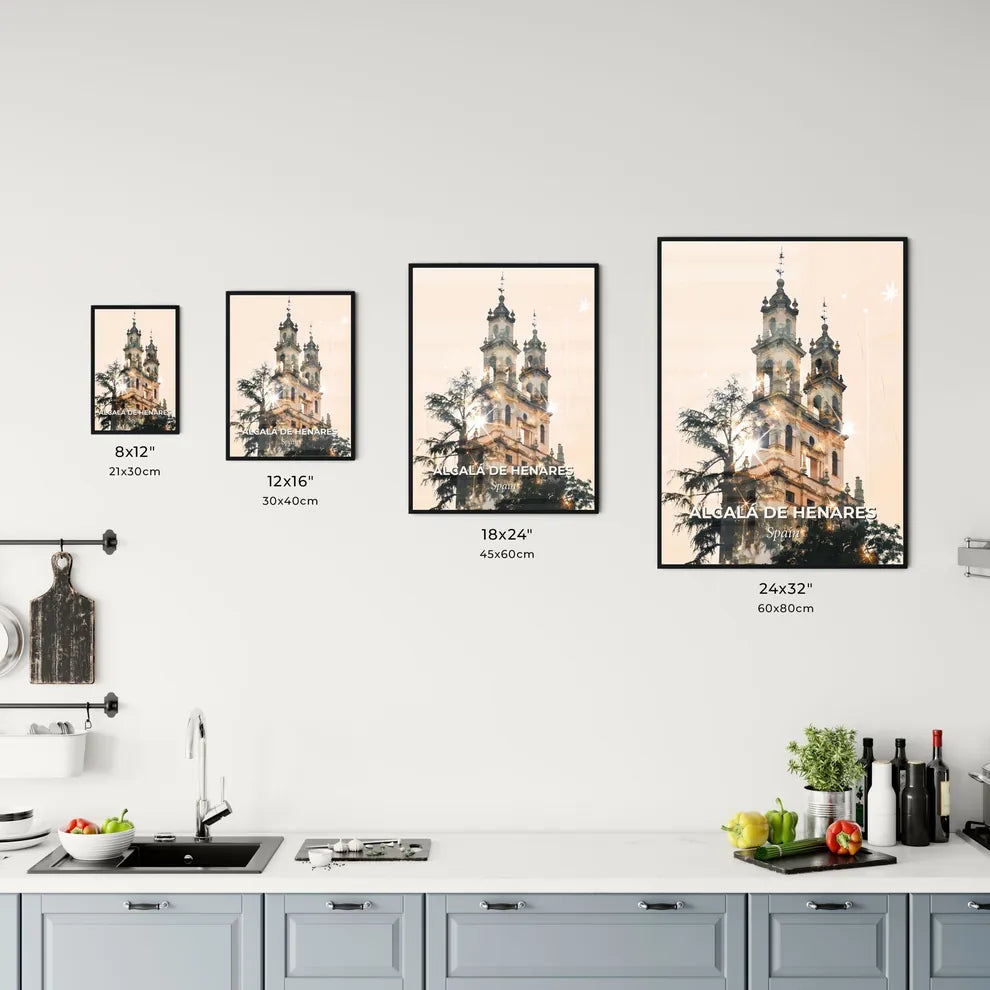 Alcalá de Henares Skyline Panoramic Art Poster Office Art