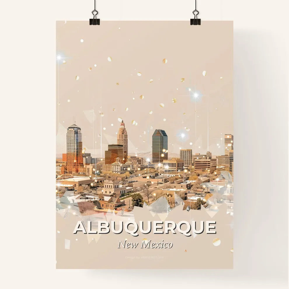Albuquerque Skyline Composite Art Cityscape Poster Poster