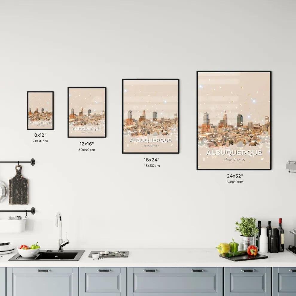 Albuquerque Skyline Composite Art Cityscape Poster Office Art