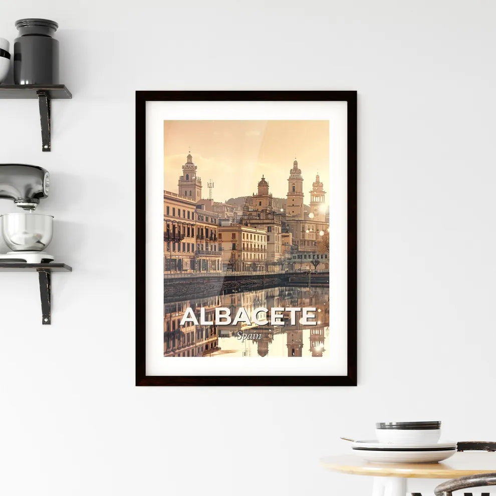 Albacete Artful Fusion: Historic and Modern Elements Framed Print