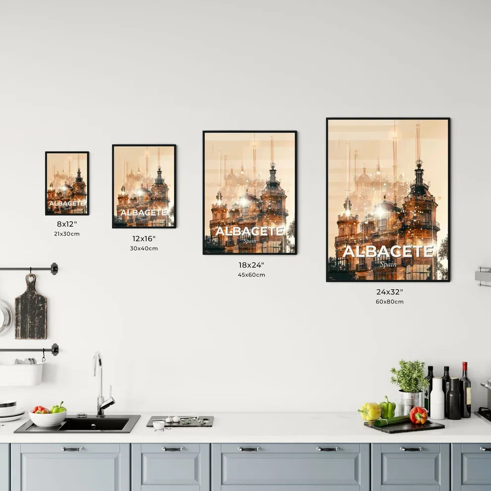 Albacete Skyline Double Exposure Composite Art Office Art