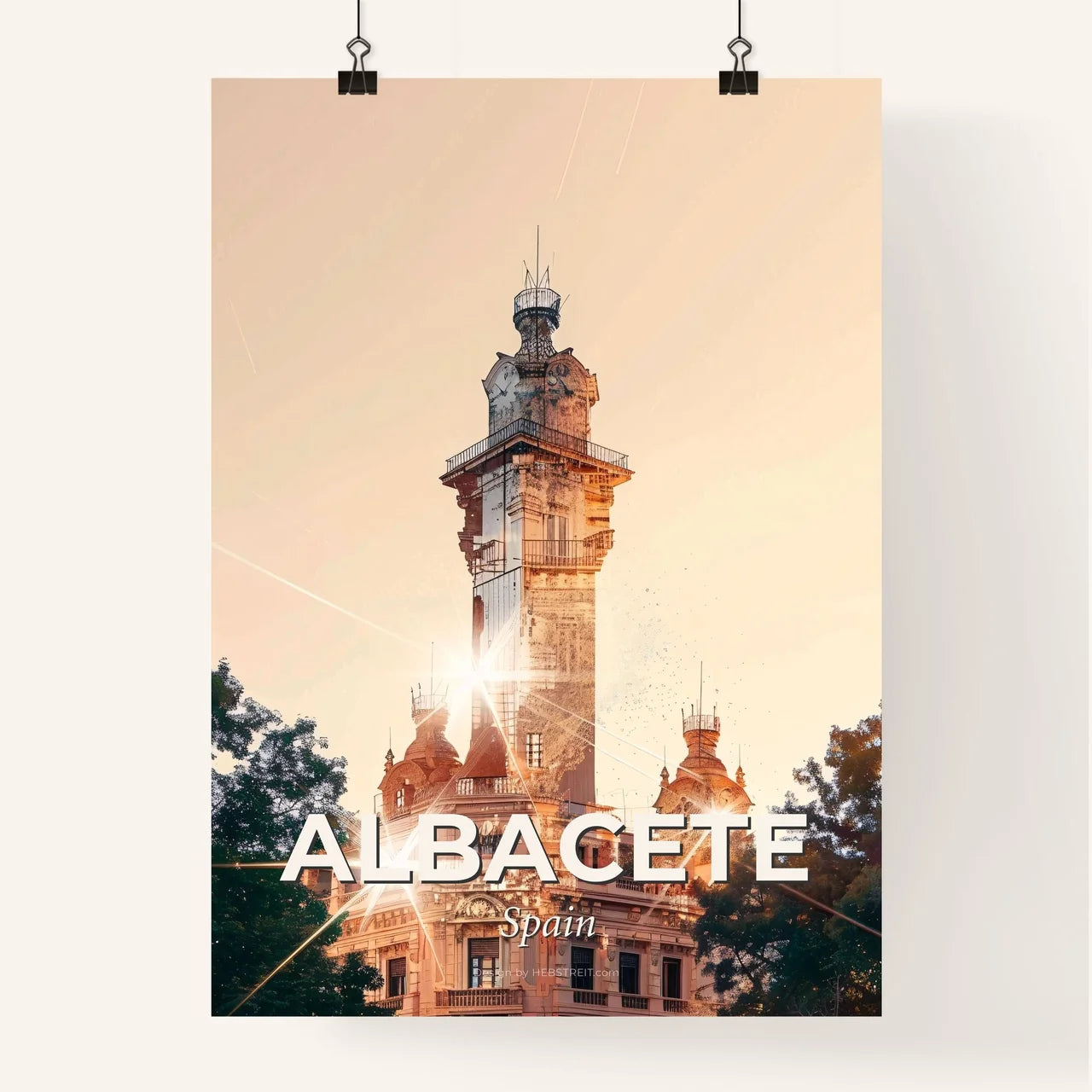 Albacete Skyline Architecture Poster Art Poster