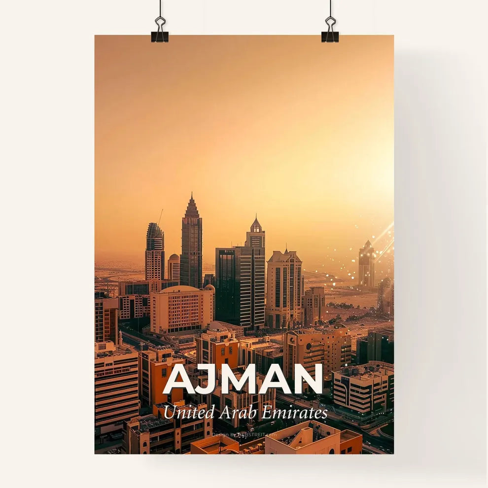 Ajman City Skyline Poster: Vibrant Local Beauty Poster