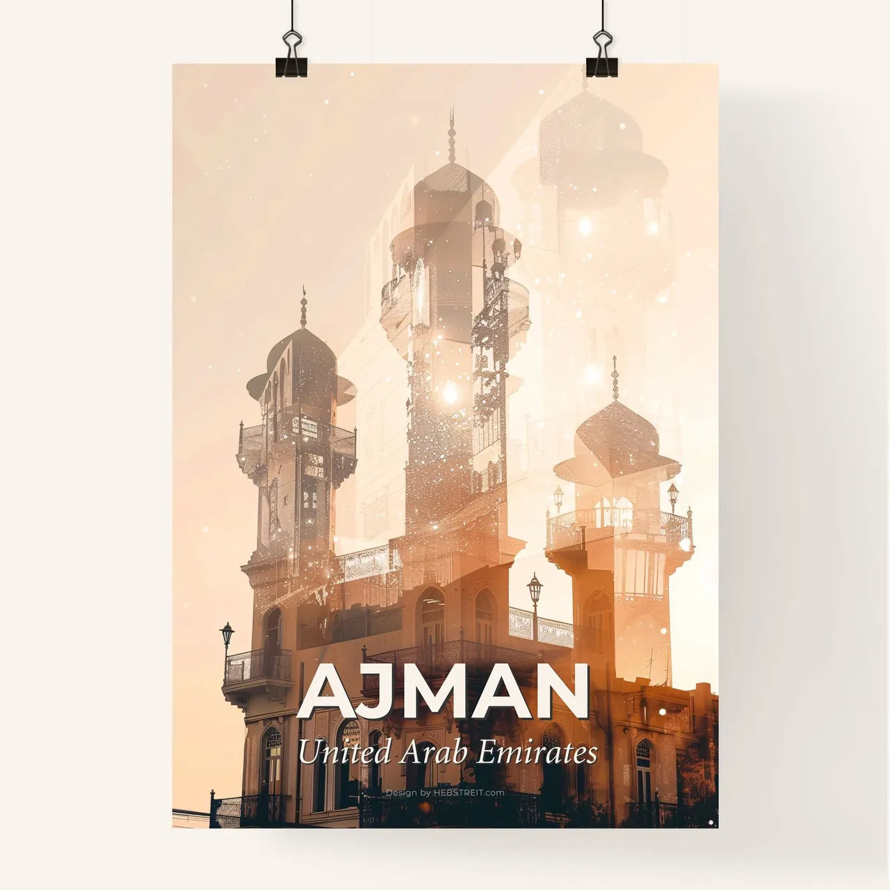 Ajman Skyline Art Poster: Vibrant Cityscape, Local Essence Poster
