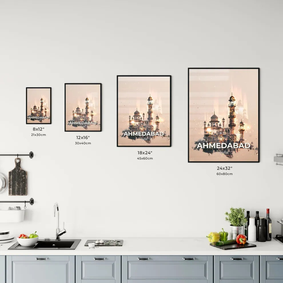 Ahmedabad Skyline Double Exposure Composite Art Office Art