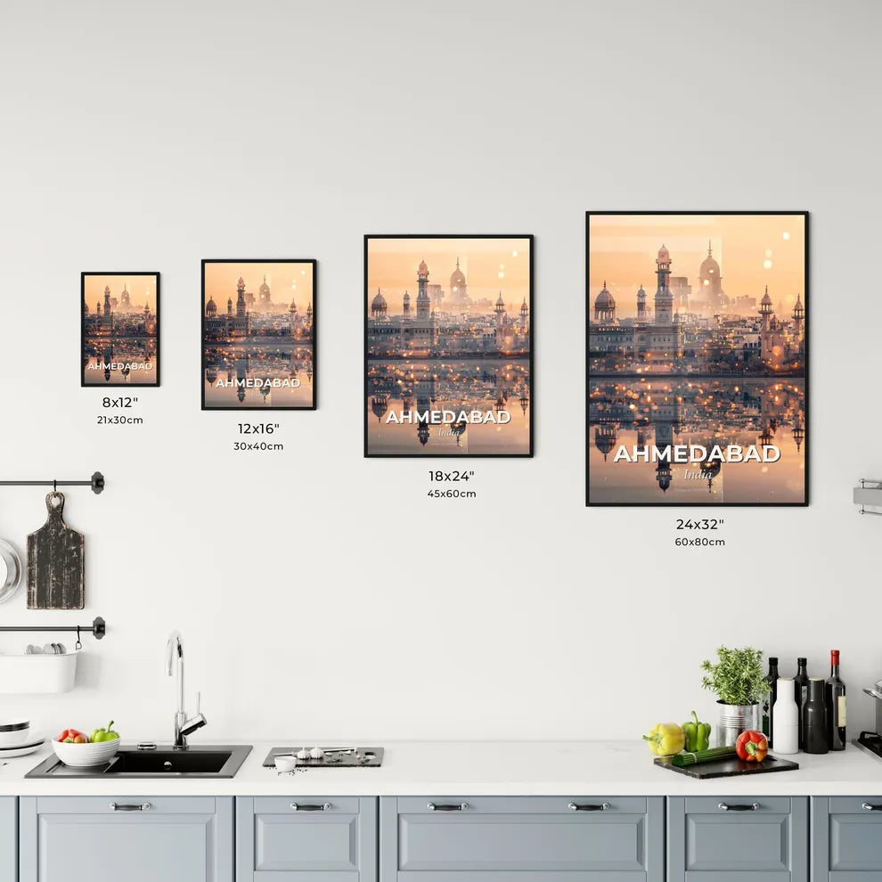 Ahmedabad Skyline Composite Art Poster Office Art