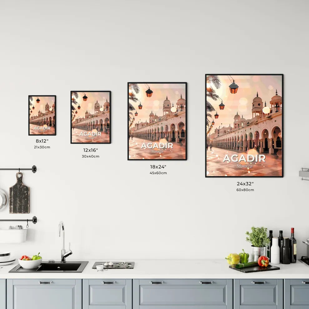 Agadir Skyline Nightfall Tranquility Art Print Office Art