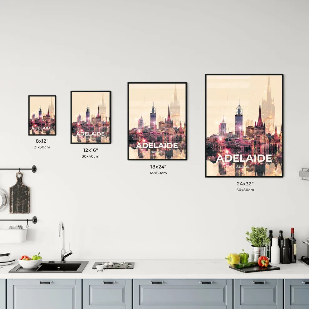 Adelaide Skyline: Iconic Architecture in Double Exposure Office Art