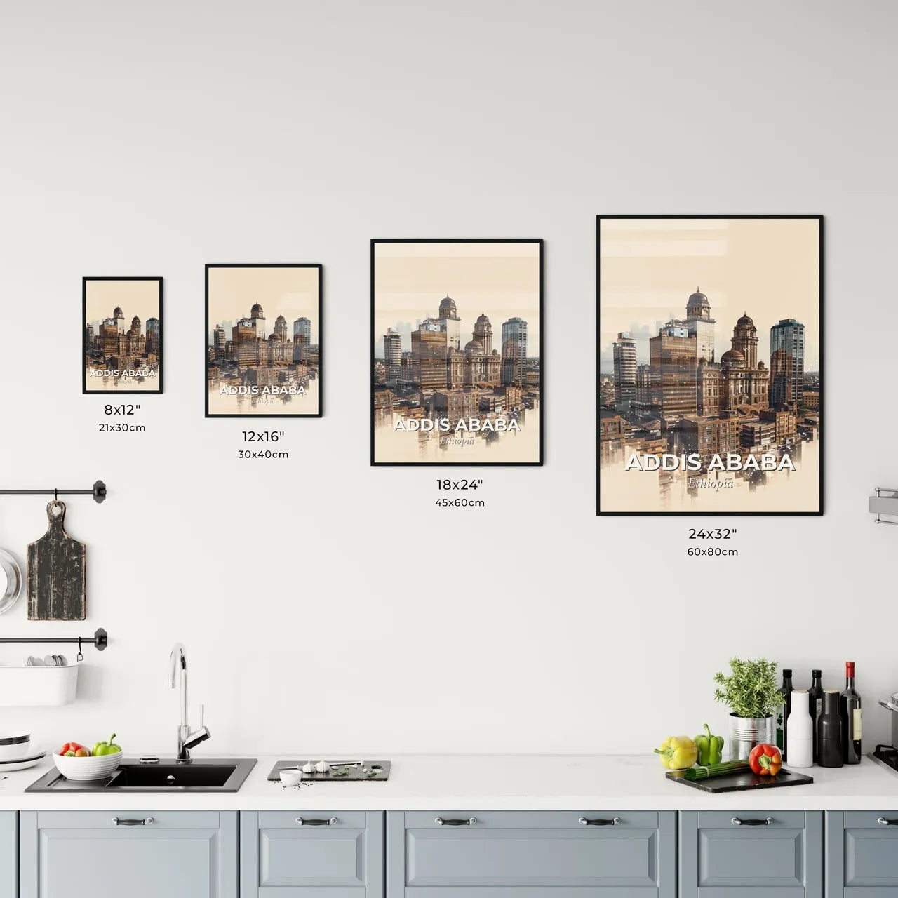 Addis Ababa Skyline Art Decor Office Art