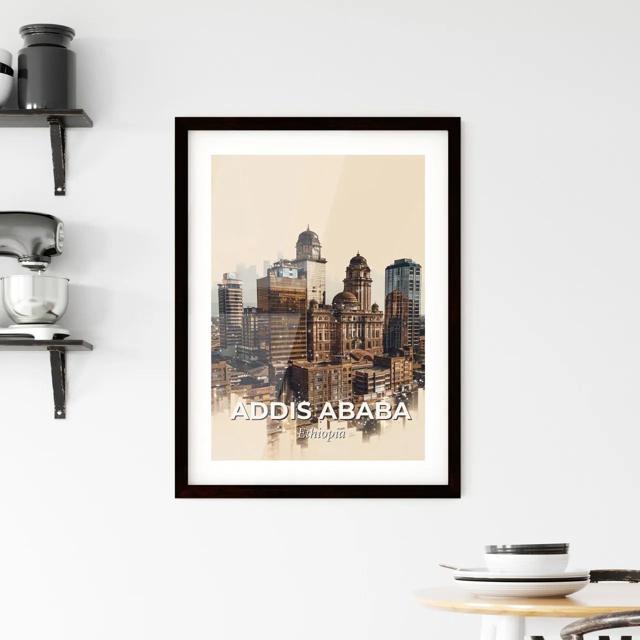 Addis Ababa Skyline Art Decor Framed Print