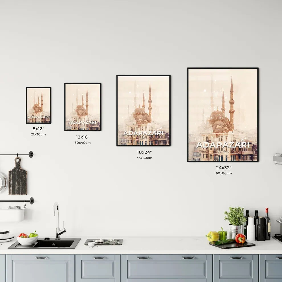 Adapazarı Skyline Double Exposure Art Poster Office Art