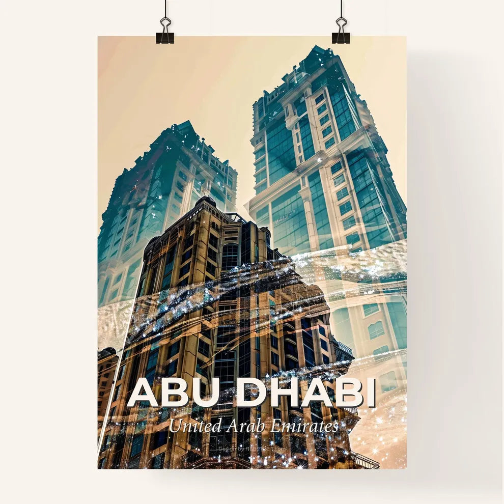 Abu Dhabi City Skyline Art Print Poster