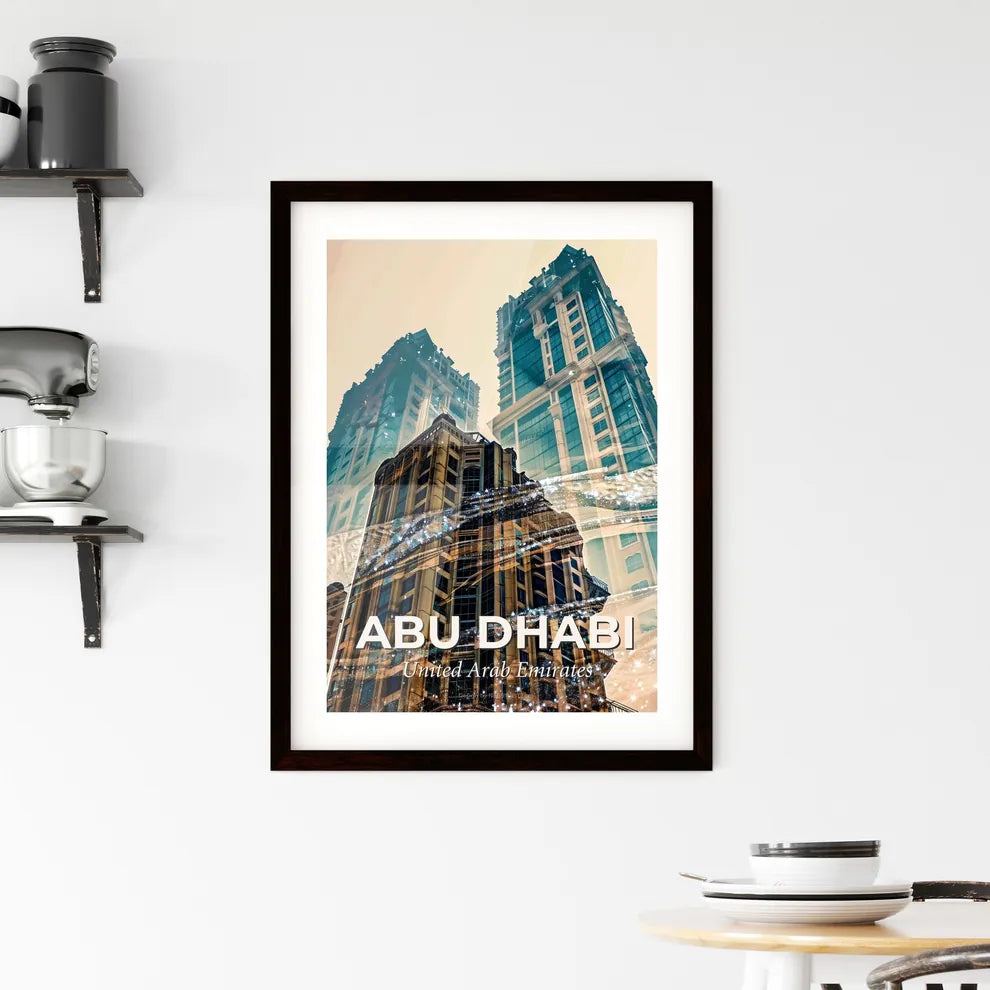 Abu Dhabi City Skyline Art Print Framed Print