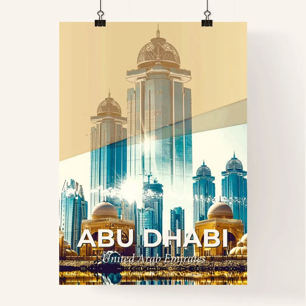 City Skyline Double Exposure Art Poster