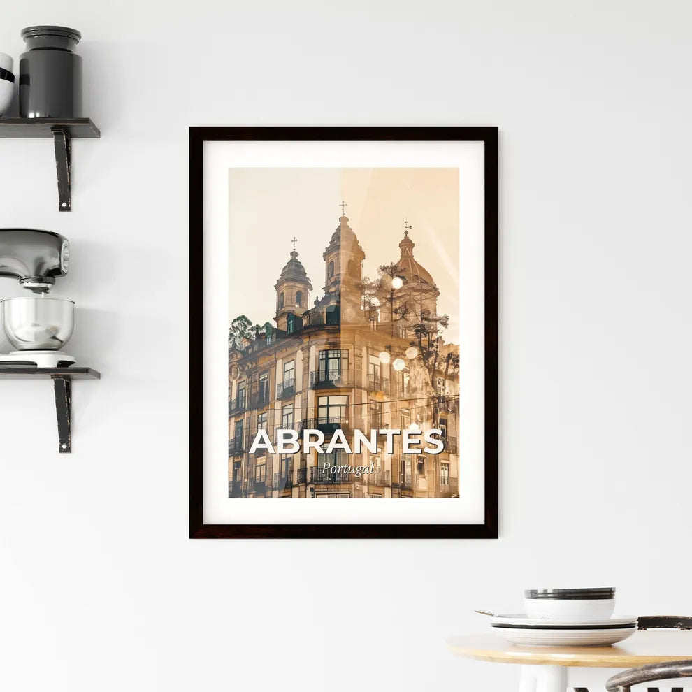 Abrantes Skyline Double Exposure Artwork Framed Print