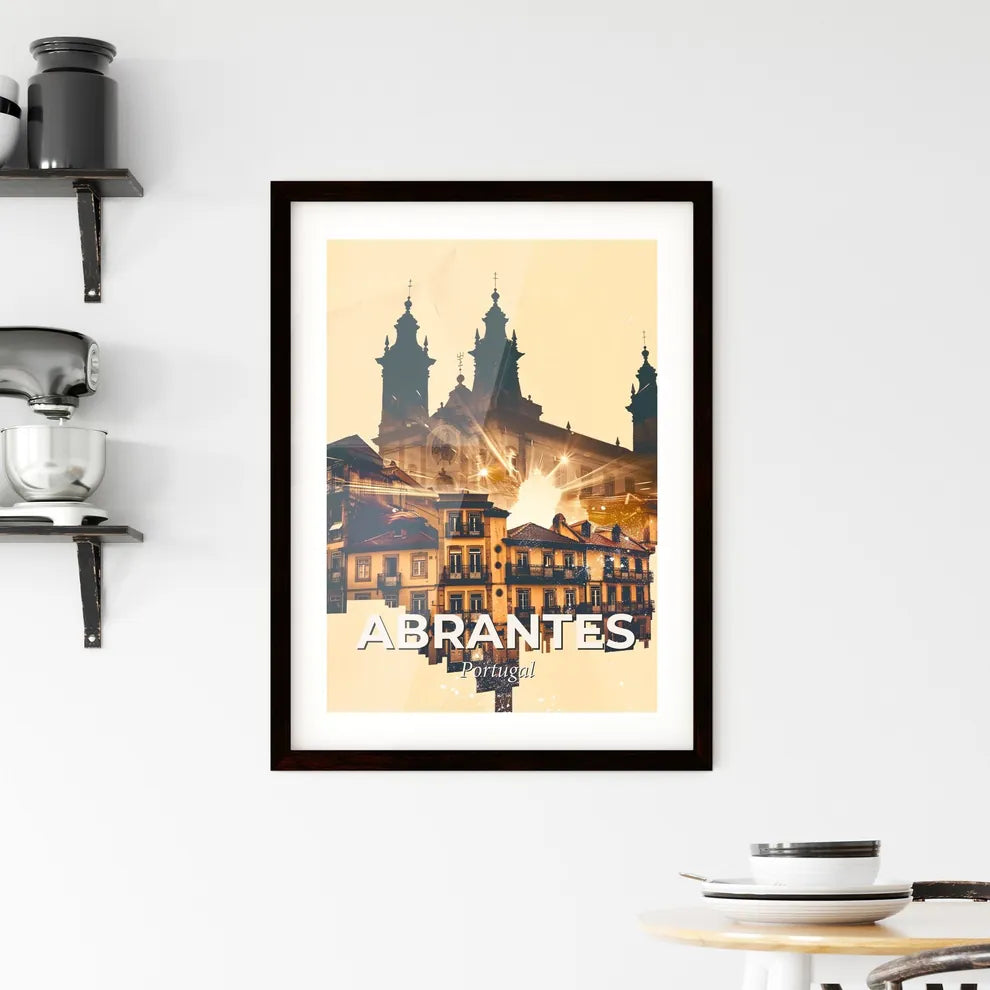 Abrantes: Timeless City Skyline Poster Art Framed Print