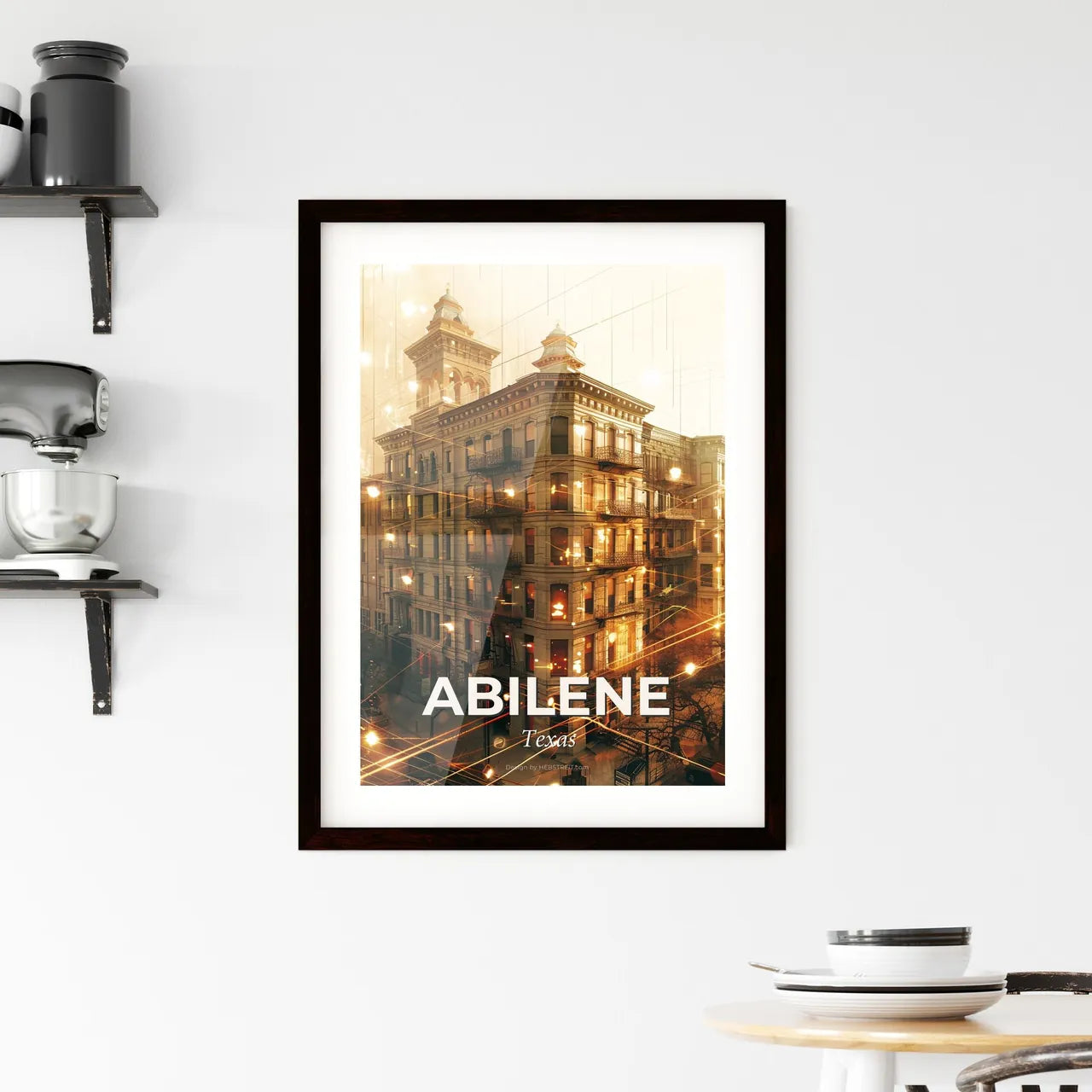 Abilene, Texas: City Lights, Arch Framed Print