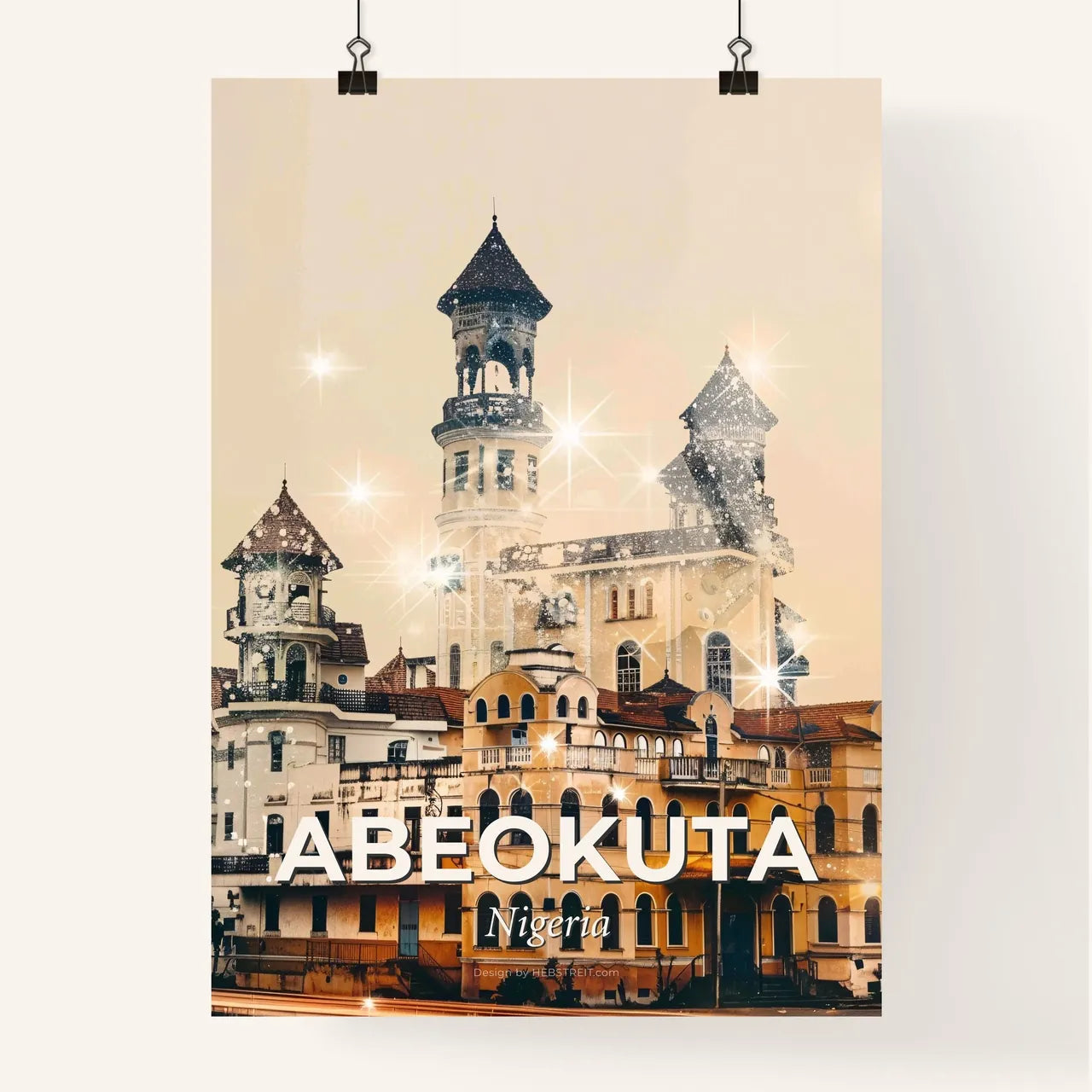 Abeokuta Skyline Composite Art Poster Poster