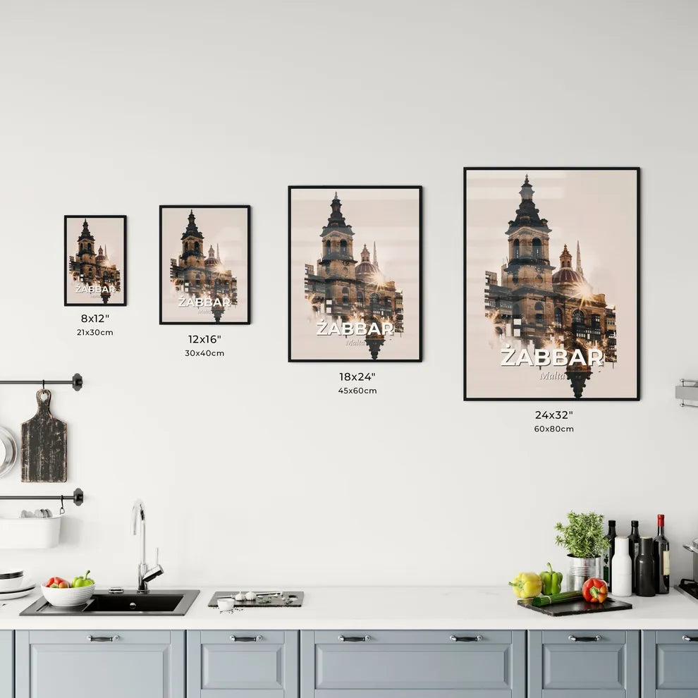 Zabbar City & Icons Skyline Double Exposure Office Art