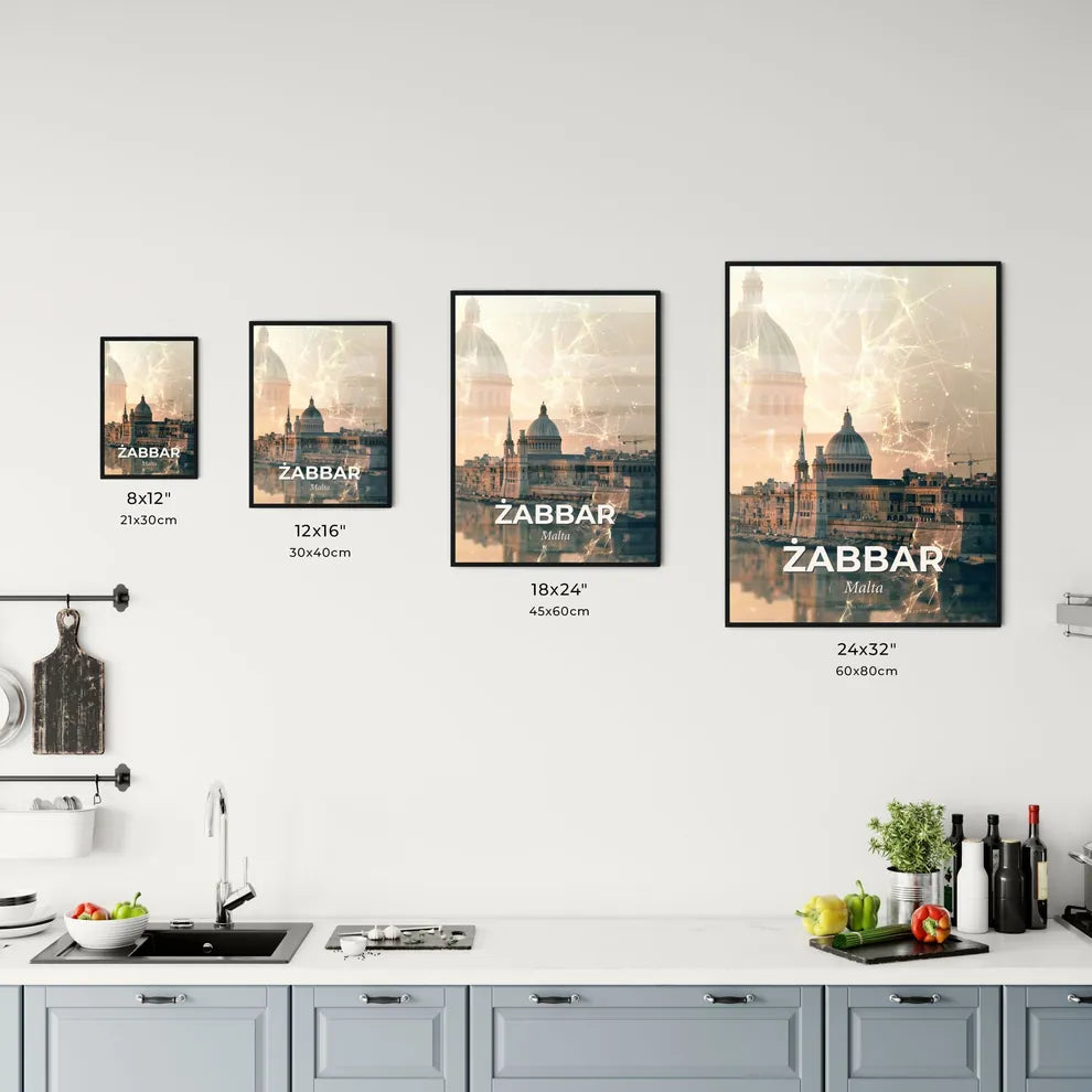 Zabbar City Skyline Double Exposure Composite Art Office Art