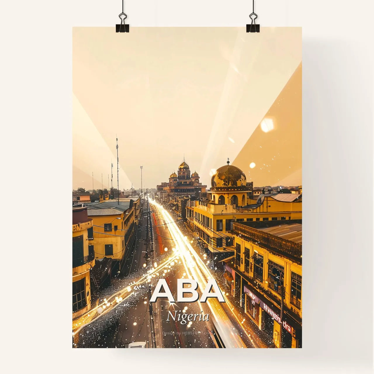 Aba Skyline Double Exposure Composite Art Poster Poster