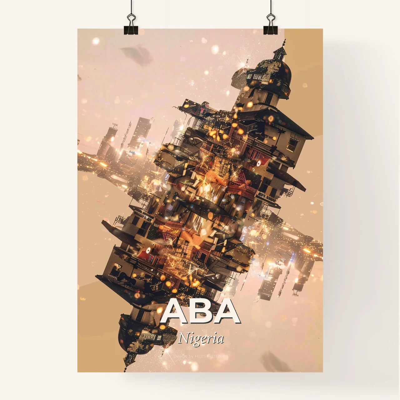 Aba the vibrant skyline icon poster Poster