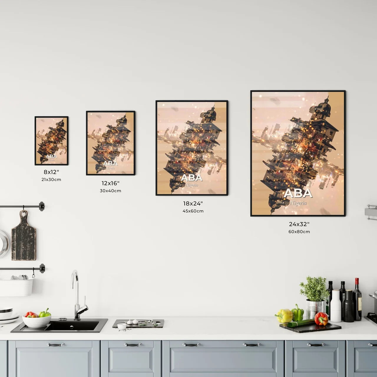 Aba the vibrant skyline icon poster Office Art