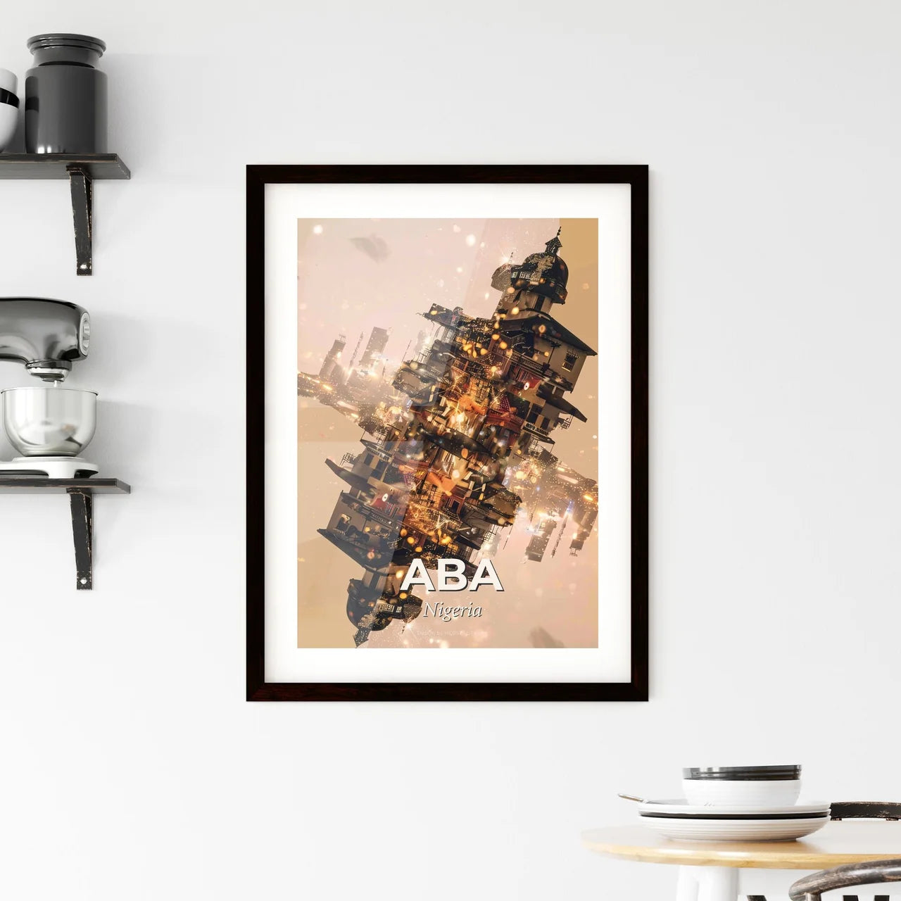 Aba the vibrant skyline icon poster Framed Print