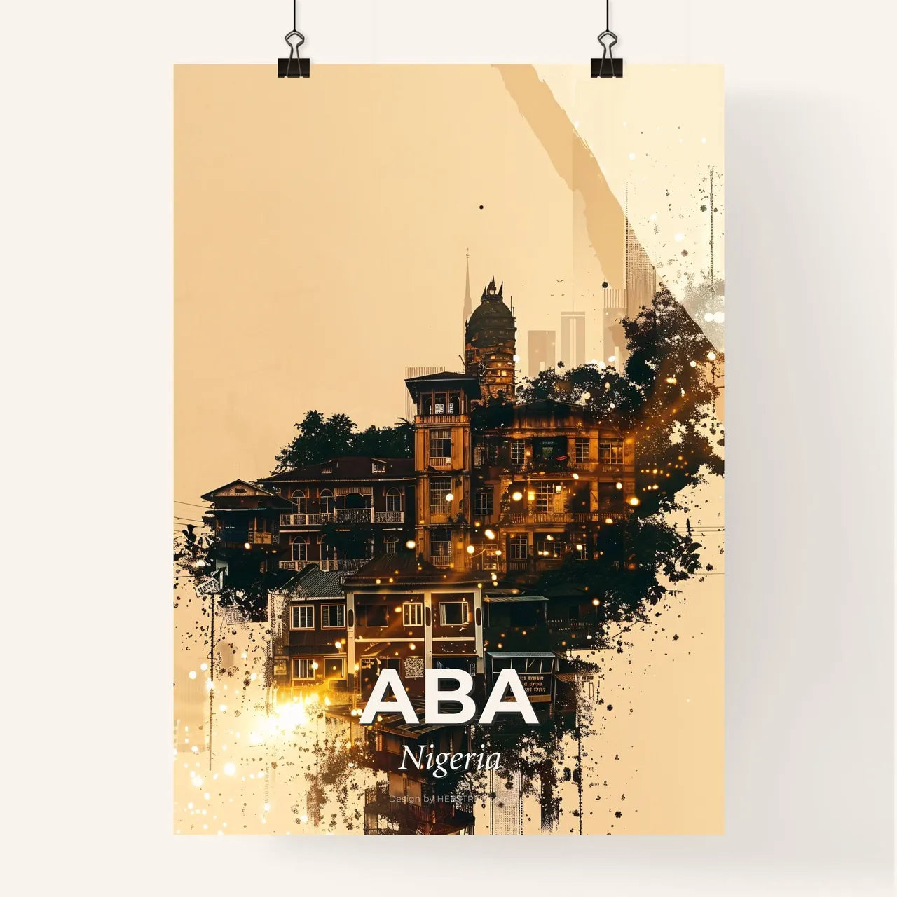 Aba Nigeria Skyline City Architecture Poster Poster